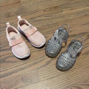 Pink and Silver Kids Shoes Set
